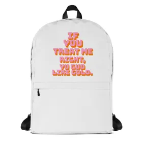 GUD LIKE GOLD - Backpack - Jamaican slang on a backpack Jamaica personalized backpack Jamaica book bag Jamaican bag
