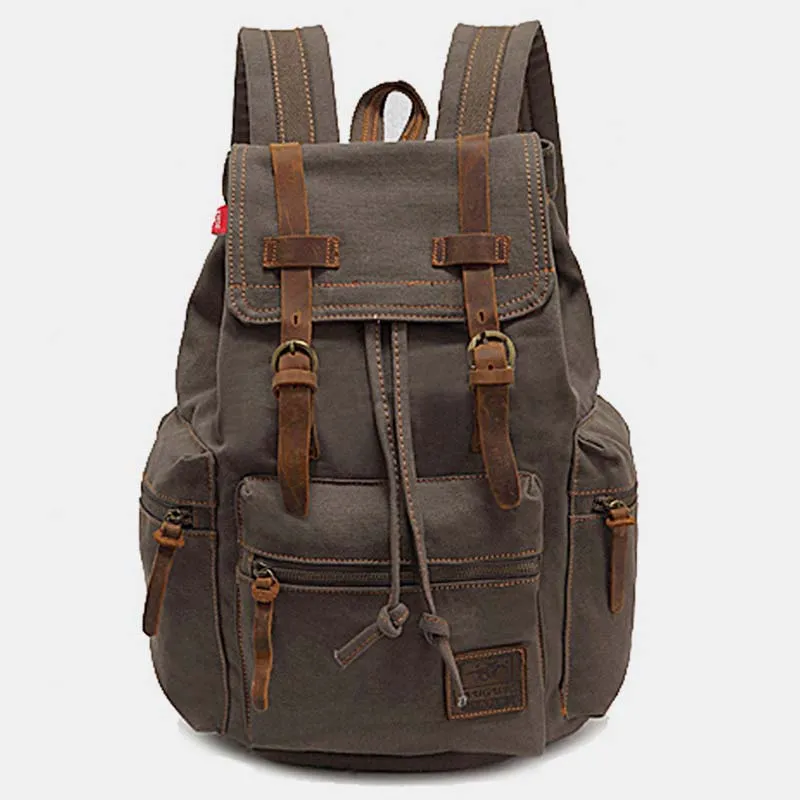 High Capacity Canvas Vintage Backpack