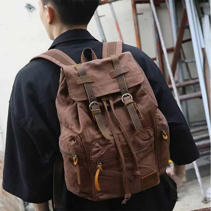 High Capacity Canvas Vintage Backpack