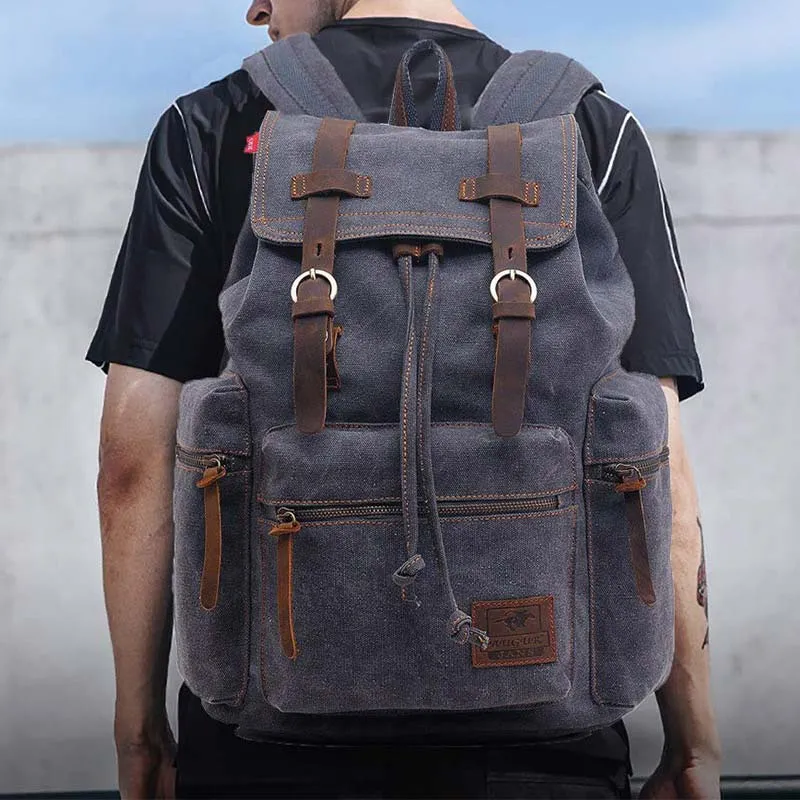 High Capacity Canvas Vintage Backpack