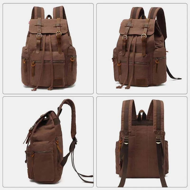 High Capacity Canvas Vintage Backpack