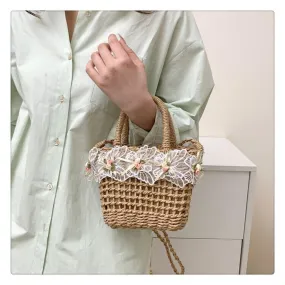 Hollow Straw Tote Handbag For Summer-Showtown