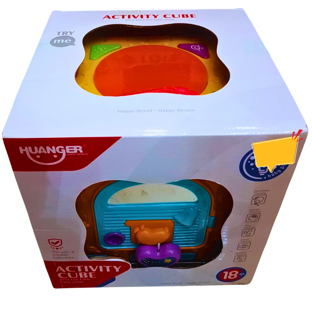 Huanger Activity Cube Toy - Multi-Functional Learning Cube for Toddlers (18  Months)