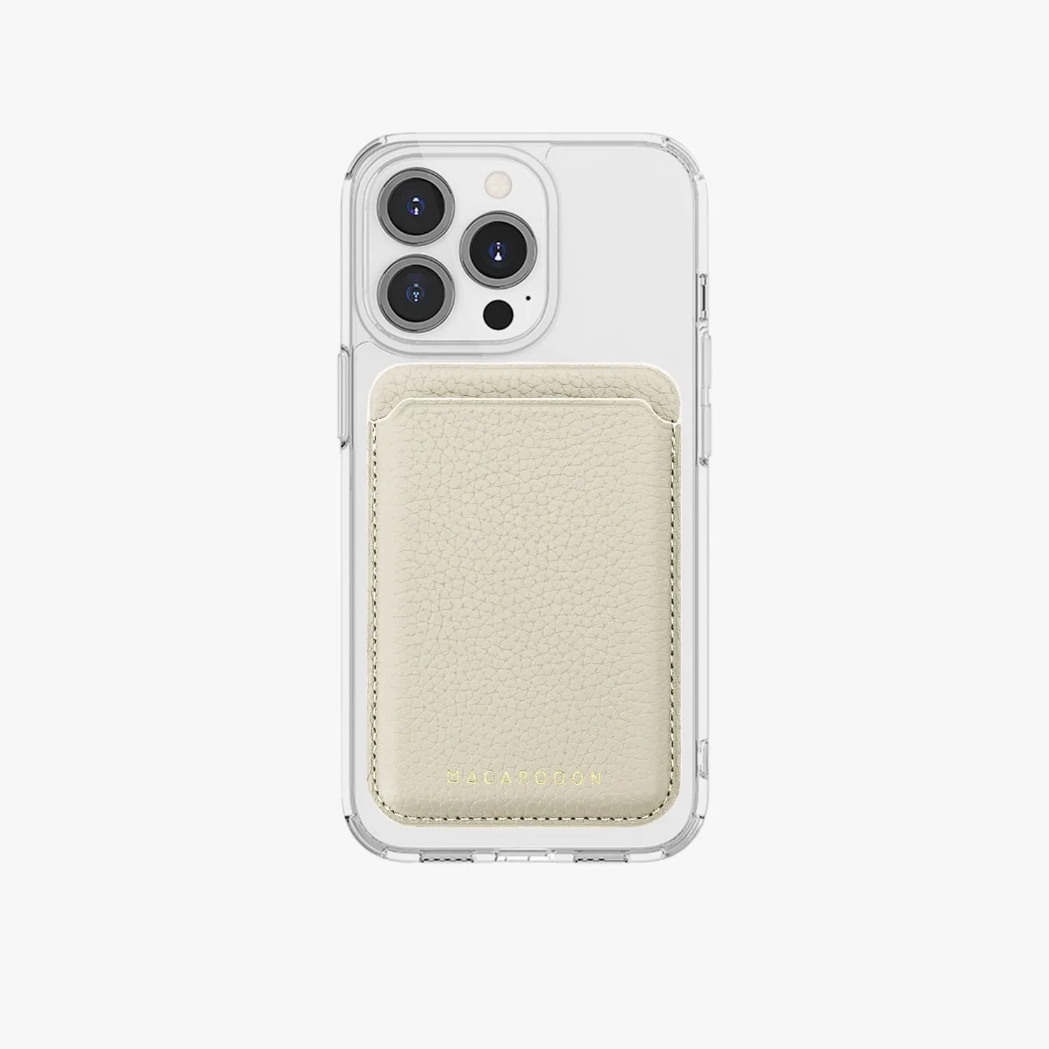iPhone 14 Pro Max HD Clear Case with Leather MagSafe Wallet Set