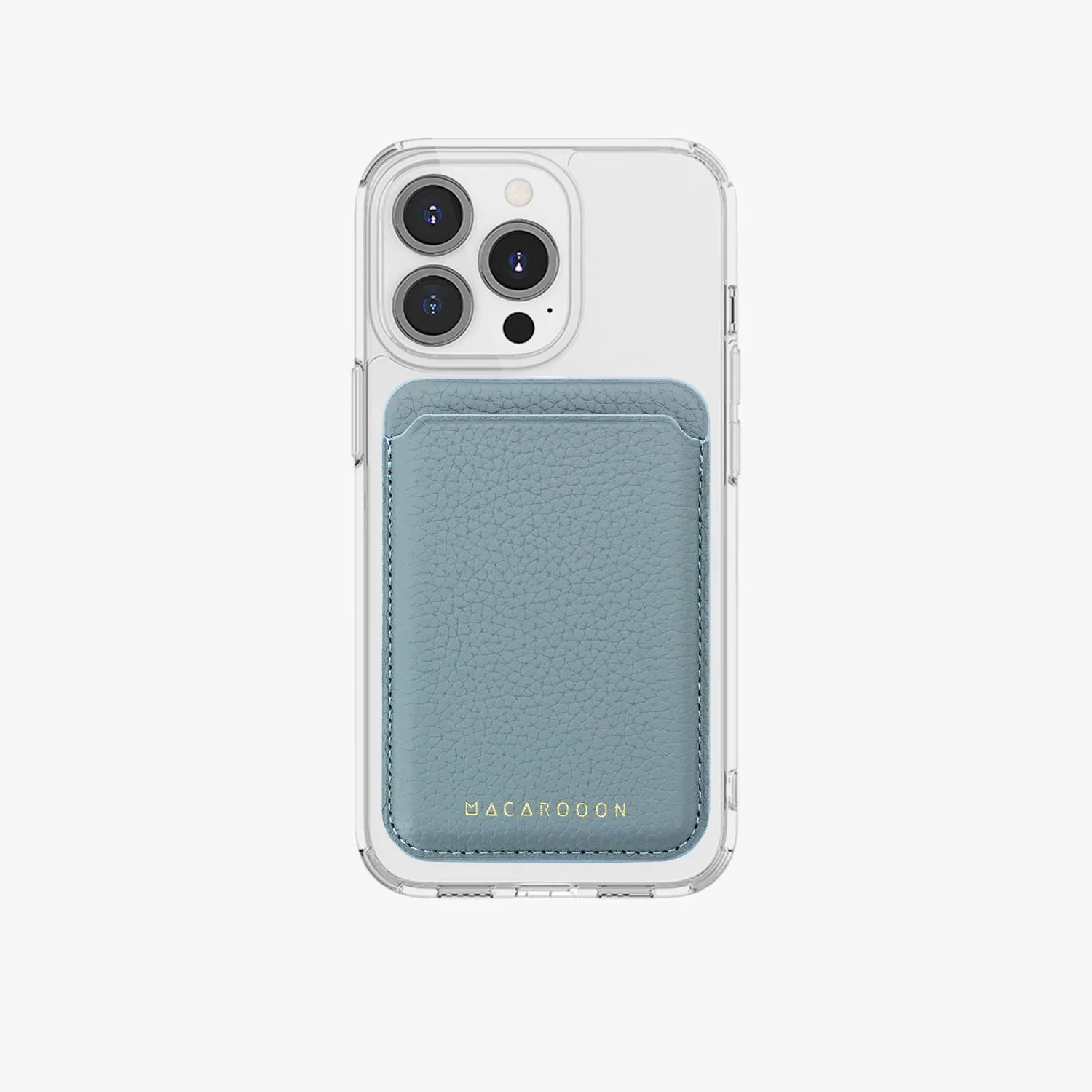 iPhone 14 Pro Max HD Clear Case with Leather MagSafe Wallet Set