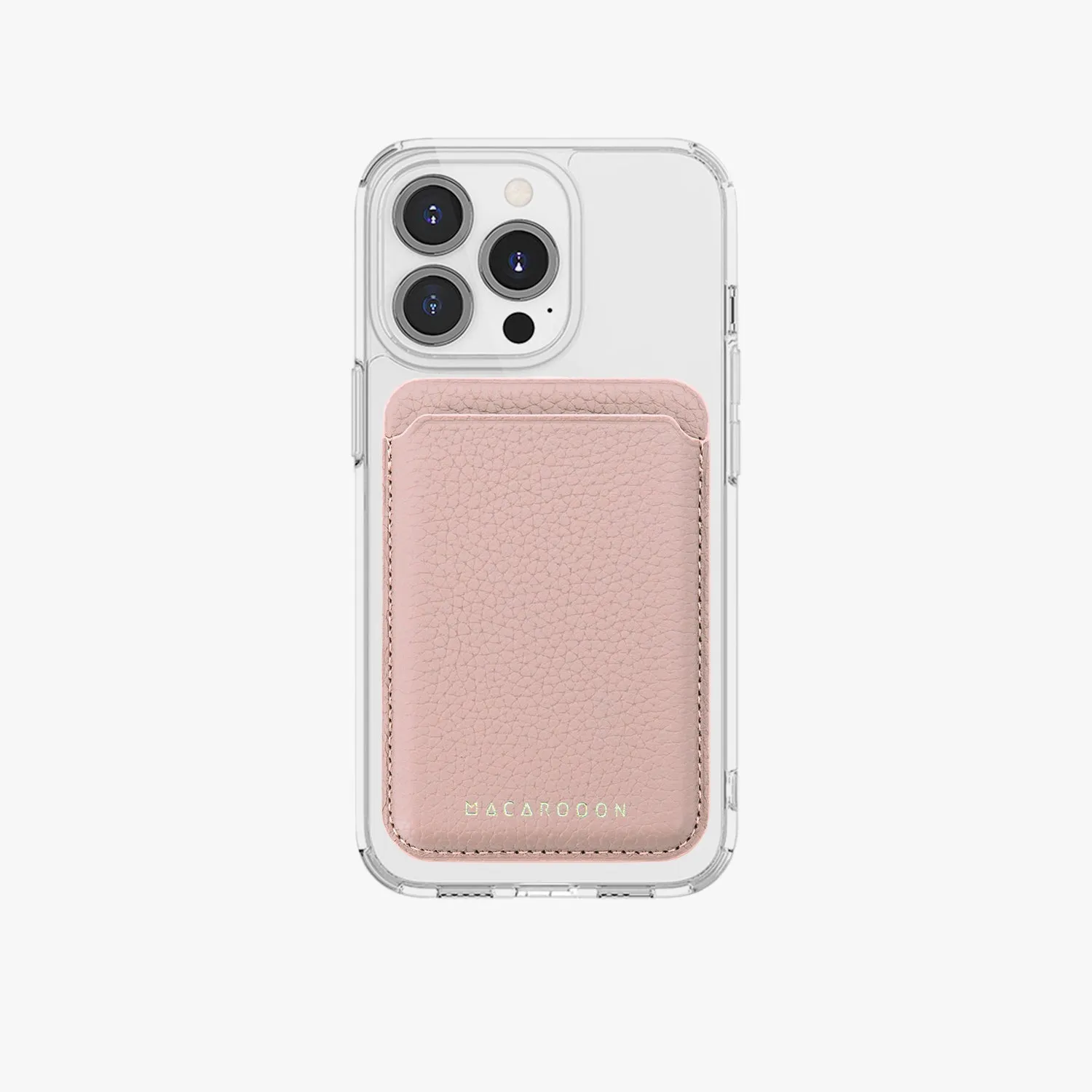 iPhone 14 Pro Max HD Clear Case with Leather MagSafe Wallet Set
