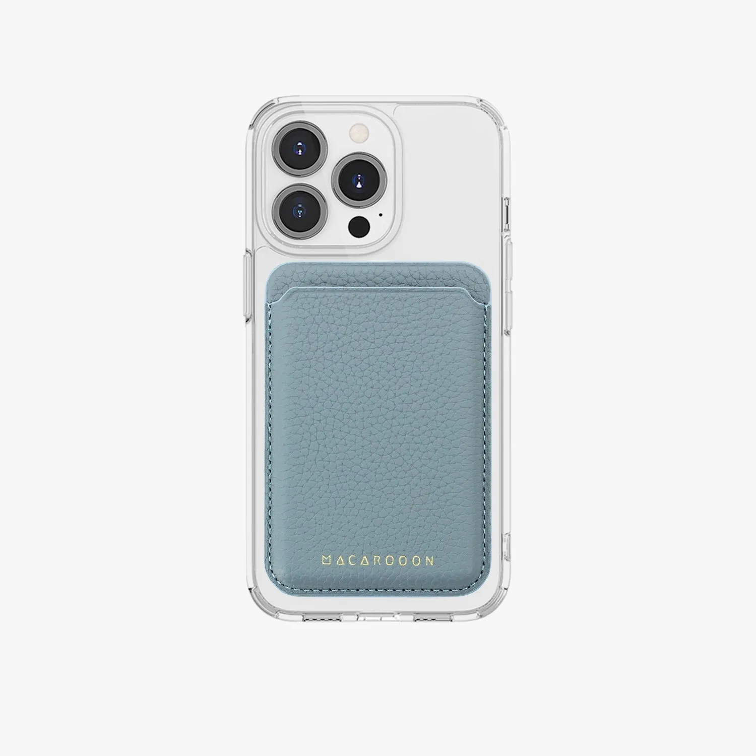 iPhone 16 Pro Max HD Clear Case with Leather MagSafe Wallet Set