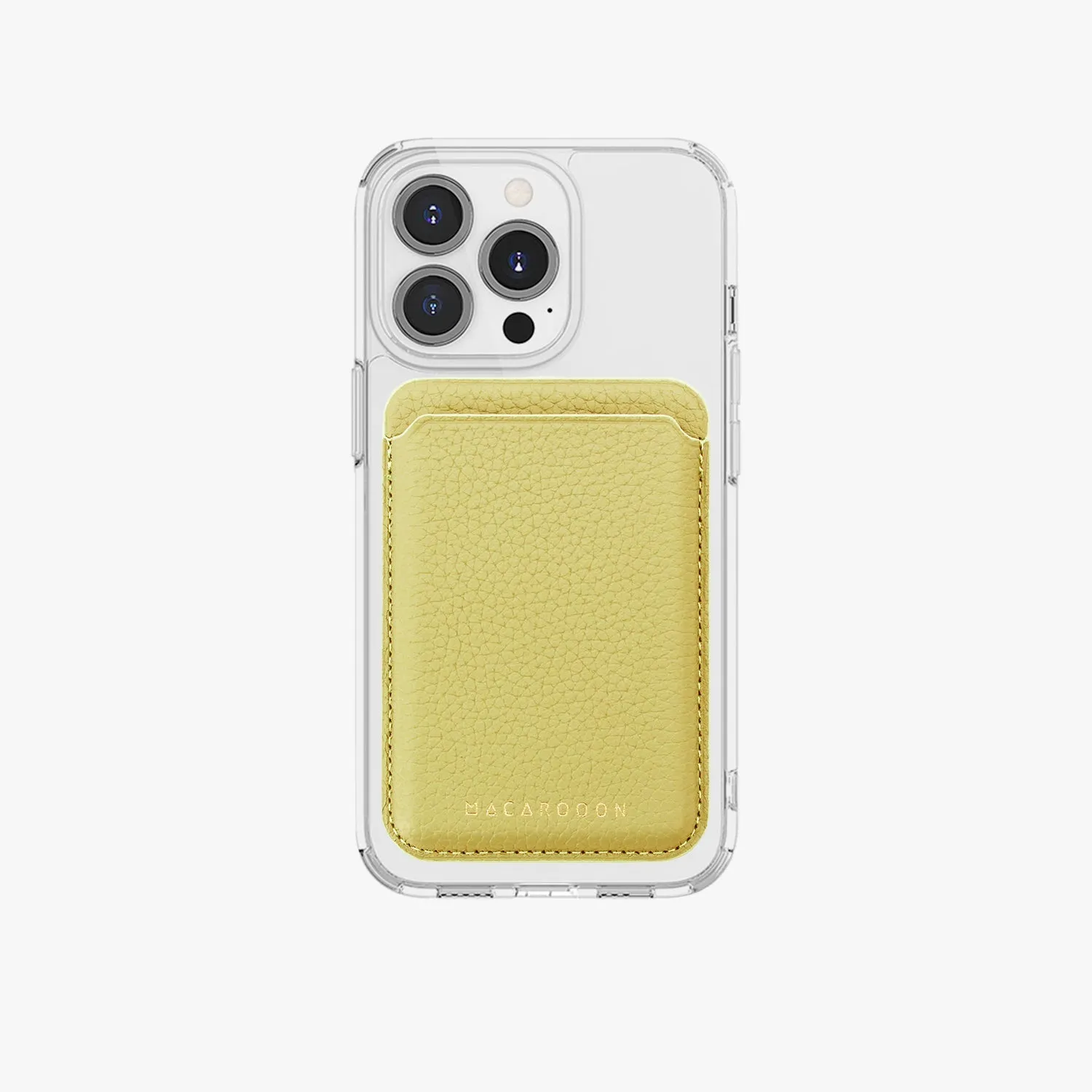 iPhone 16 Pro Max HD Clear Case with Leather MagSafe Wallet Set