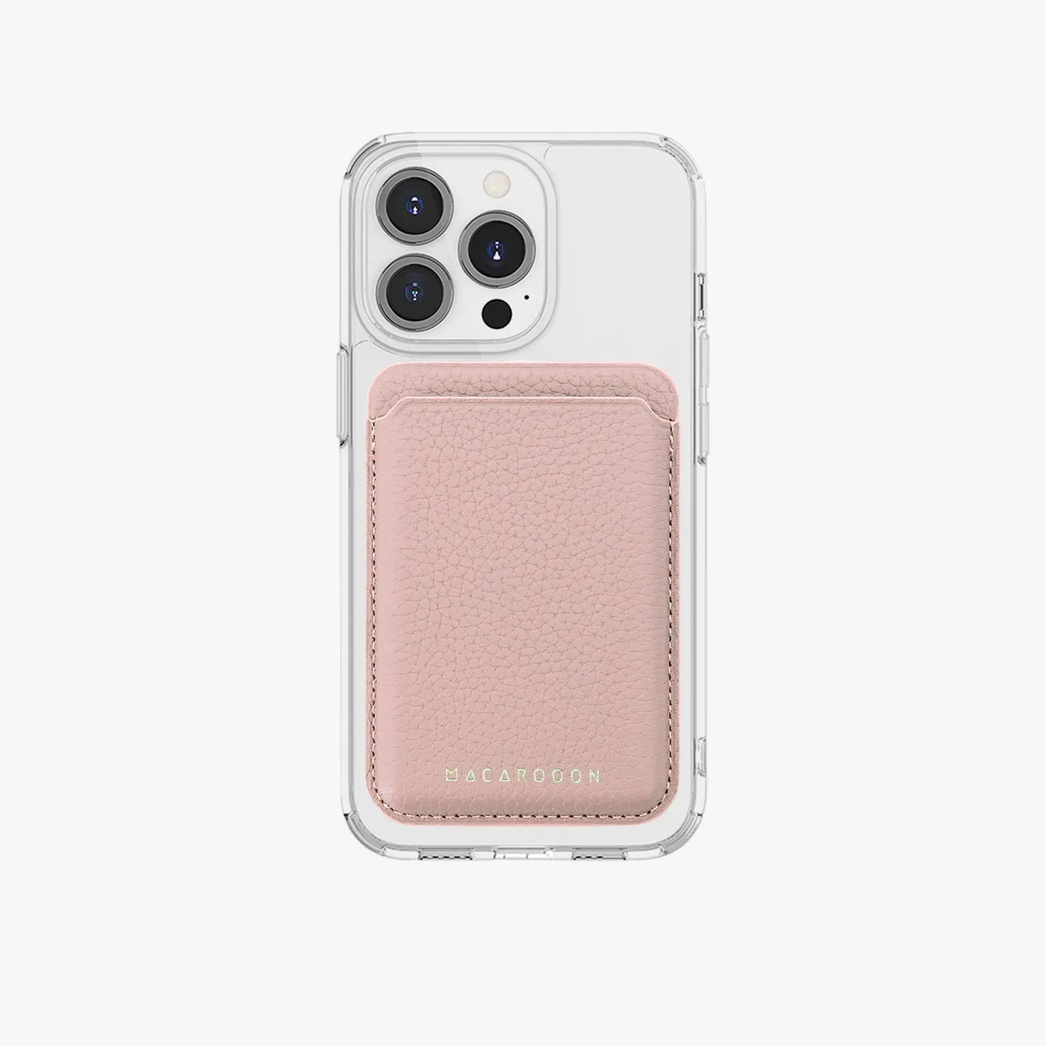 iPhone 16 Pro Max HD Clear Case with Leather MagSafe Wallet Set