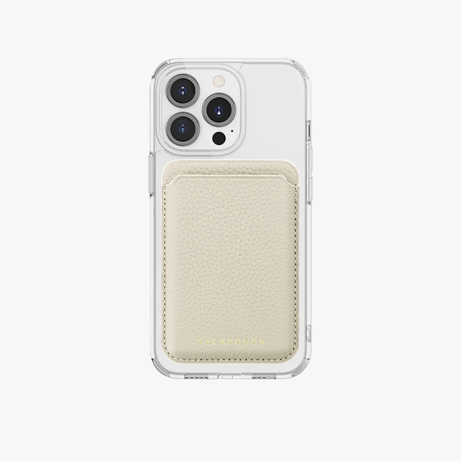 iPhone 16 Pro Max HD Clear Case with Leather MagSafe Wallet Set