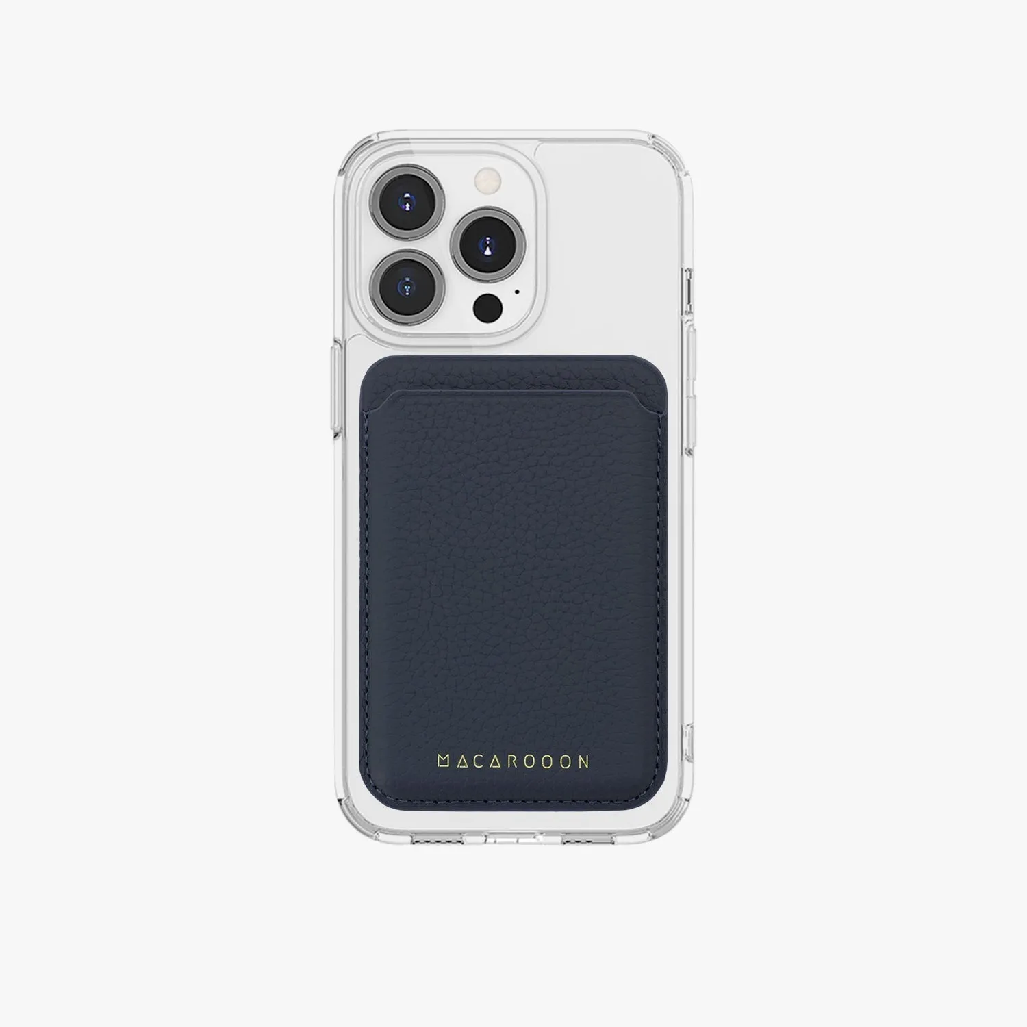 iPhone 16 Pro Max HD Clear Case with Leather MagSafe Wallet Set