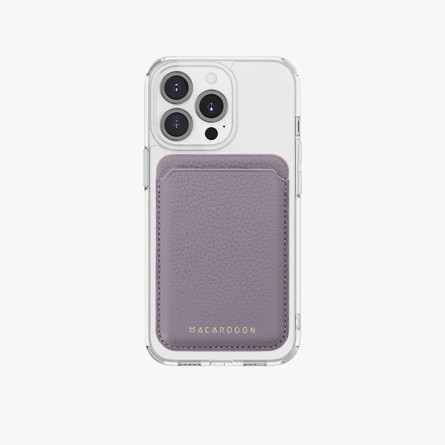 iPhone 16 Pro Max HD Clear Case with Leather MagSafe Wallet Set
