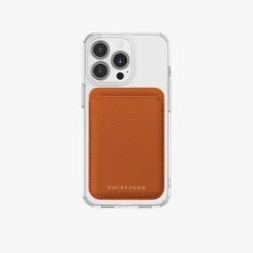 iPhone 16 Pro Max HD Clear Case with Leather MagSafe Wallet Set