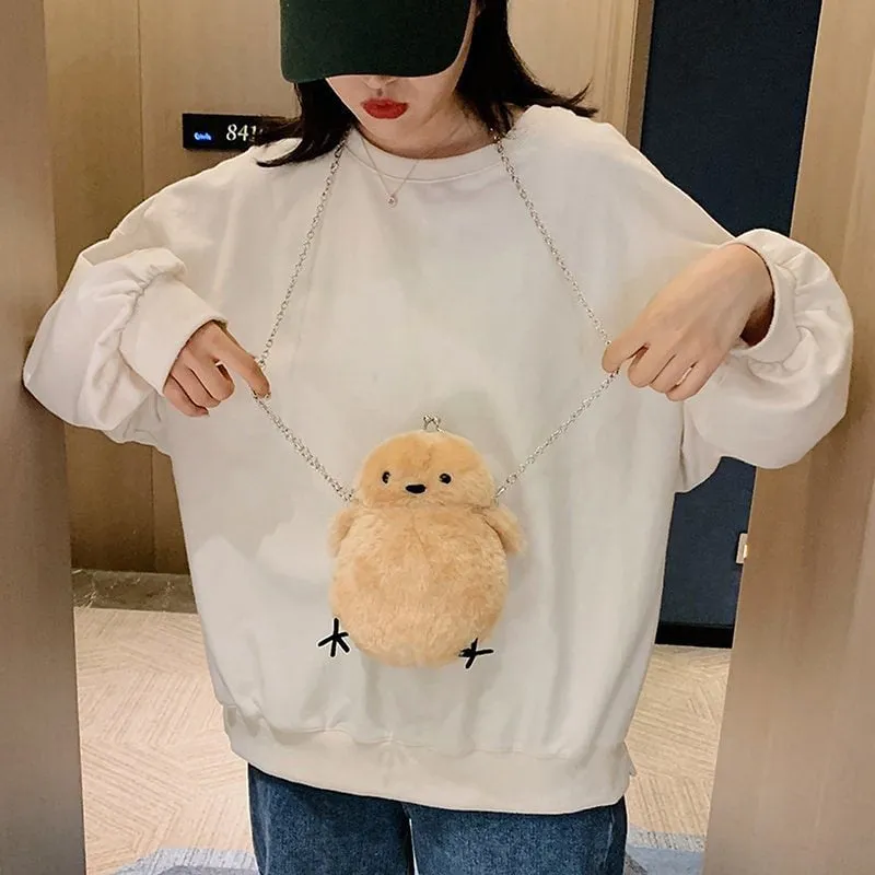Kawaii Chick Plush Shoulder Bag