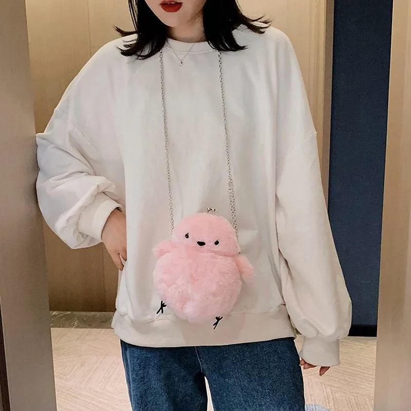 Kawaii Chick Plush Shoulder Bag