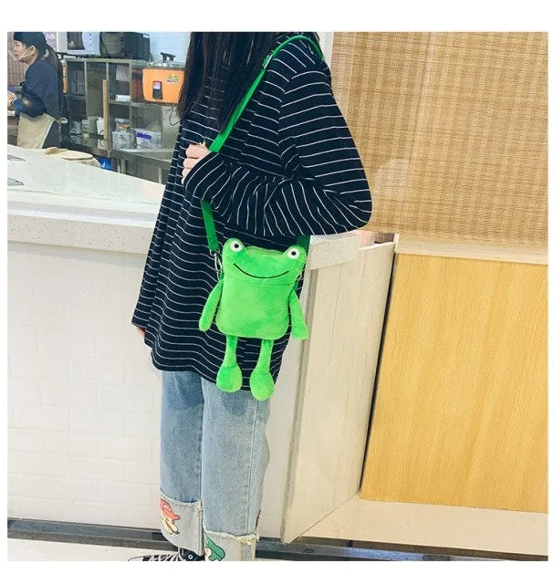 Kawaii Green Frog Shoulder Bag