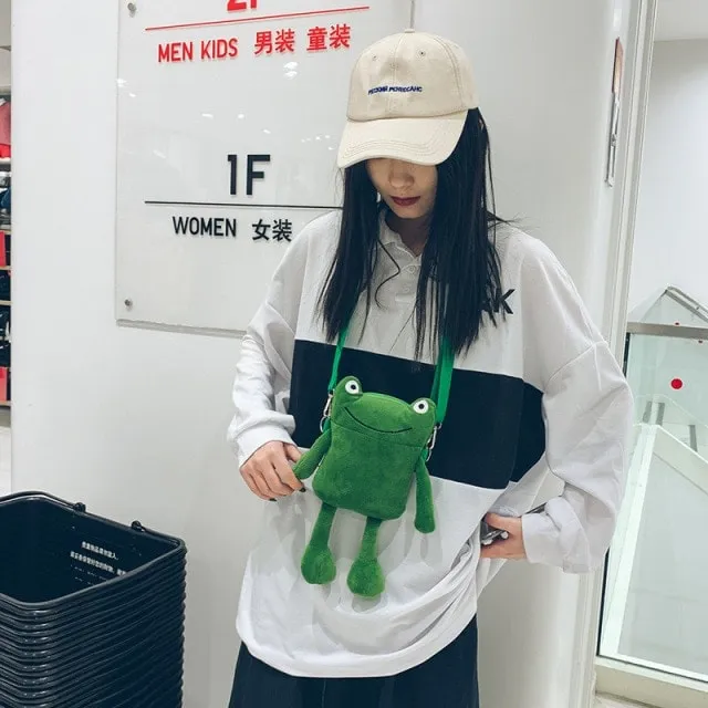 Kawaii Green Frog Shoulder Bag
