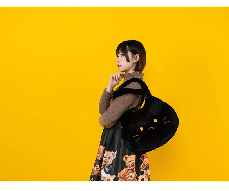 Kawaii Small Cat Plush Shoulder Bag