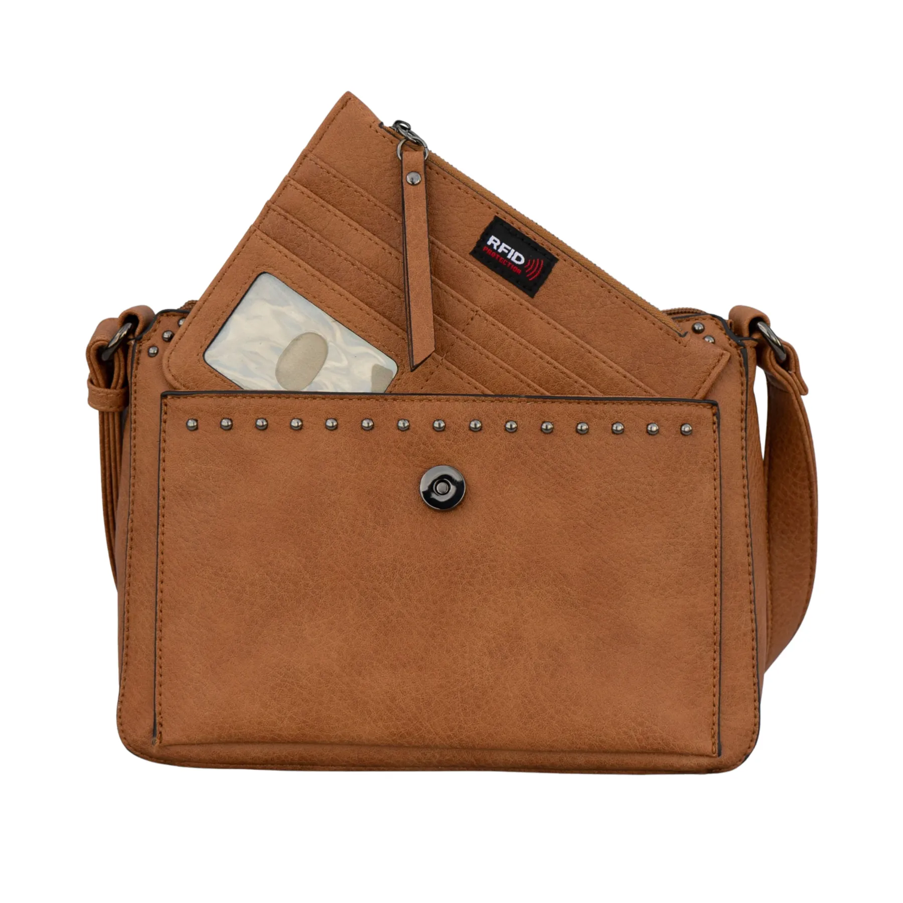 Kinsley Compact Lockable Crossbody with RFID Slim Wallet