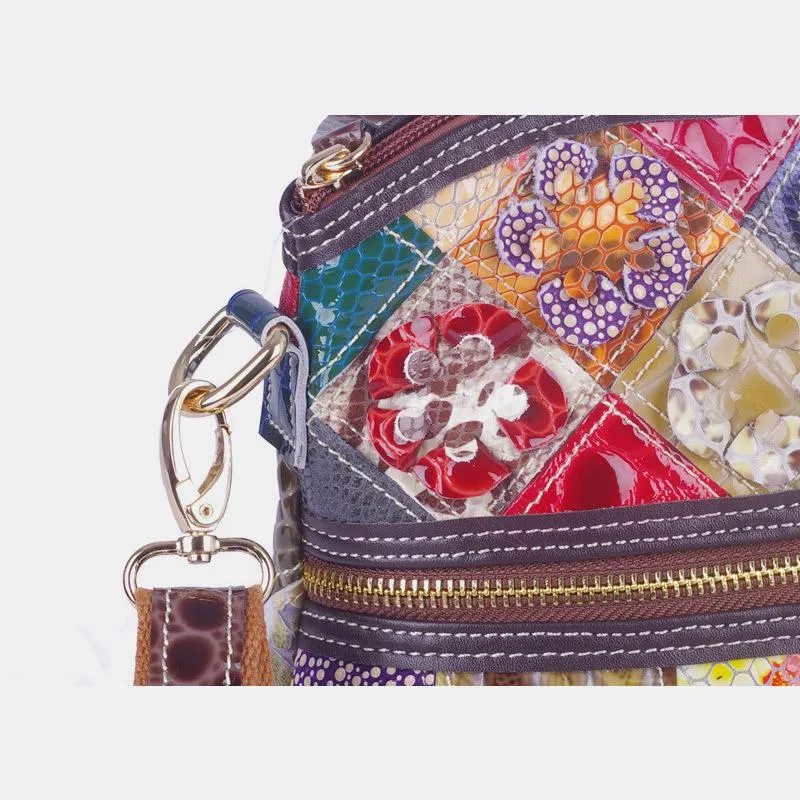 Large Capacity Flower Pattern Crossbody Bag
