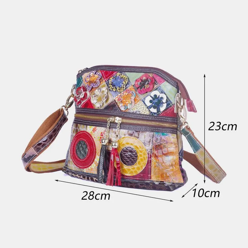 Large Capacity Flower Pattern Crossbody Bag