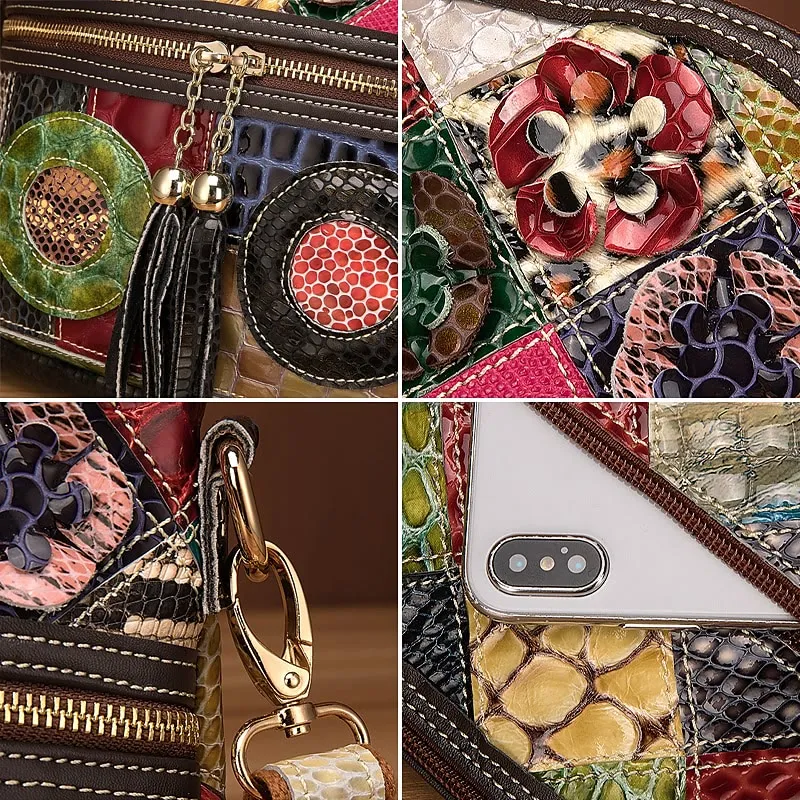 Large Capacity Flower Pattern Crossbody Bag
