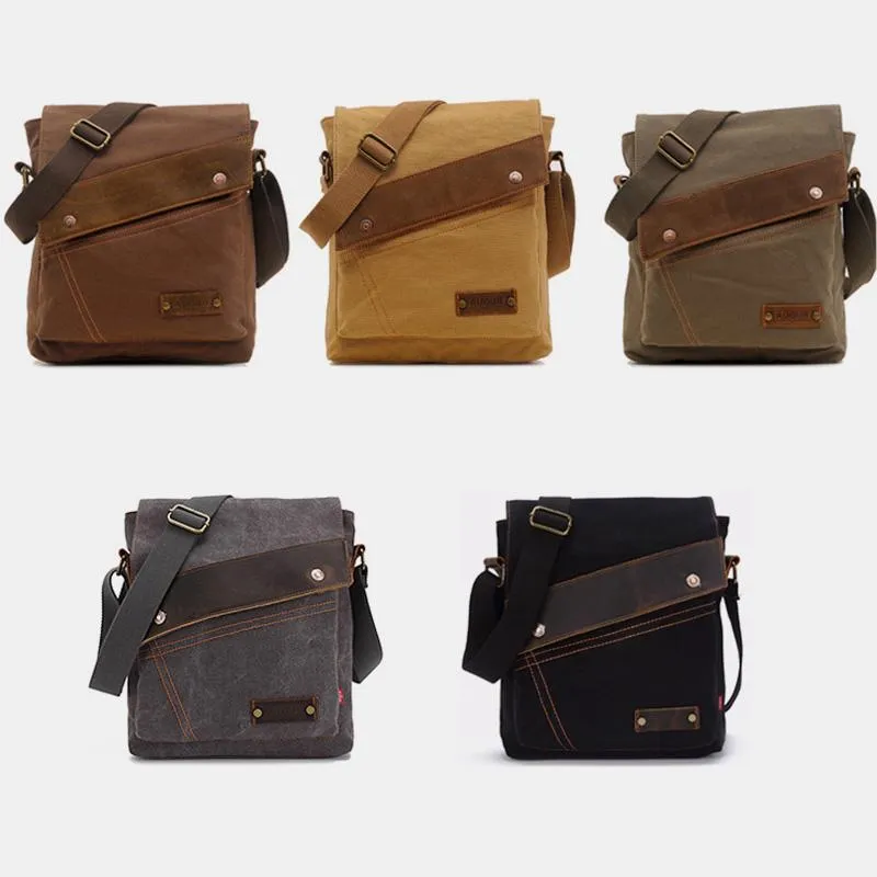 Large Capacity Retro Canvas Crossbody Bag
