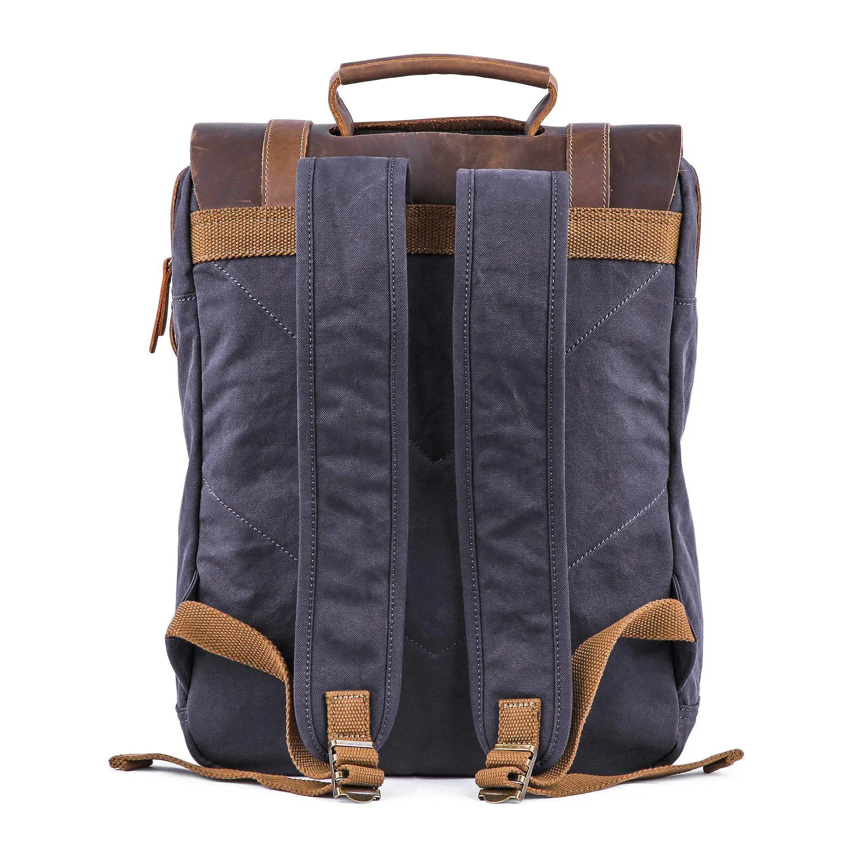 Leather Canvas Backpack #71102