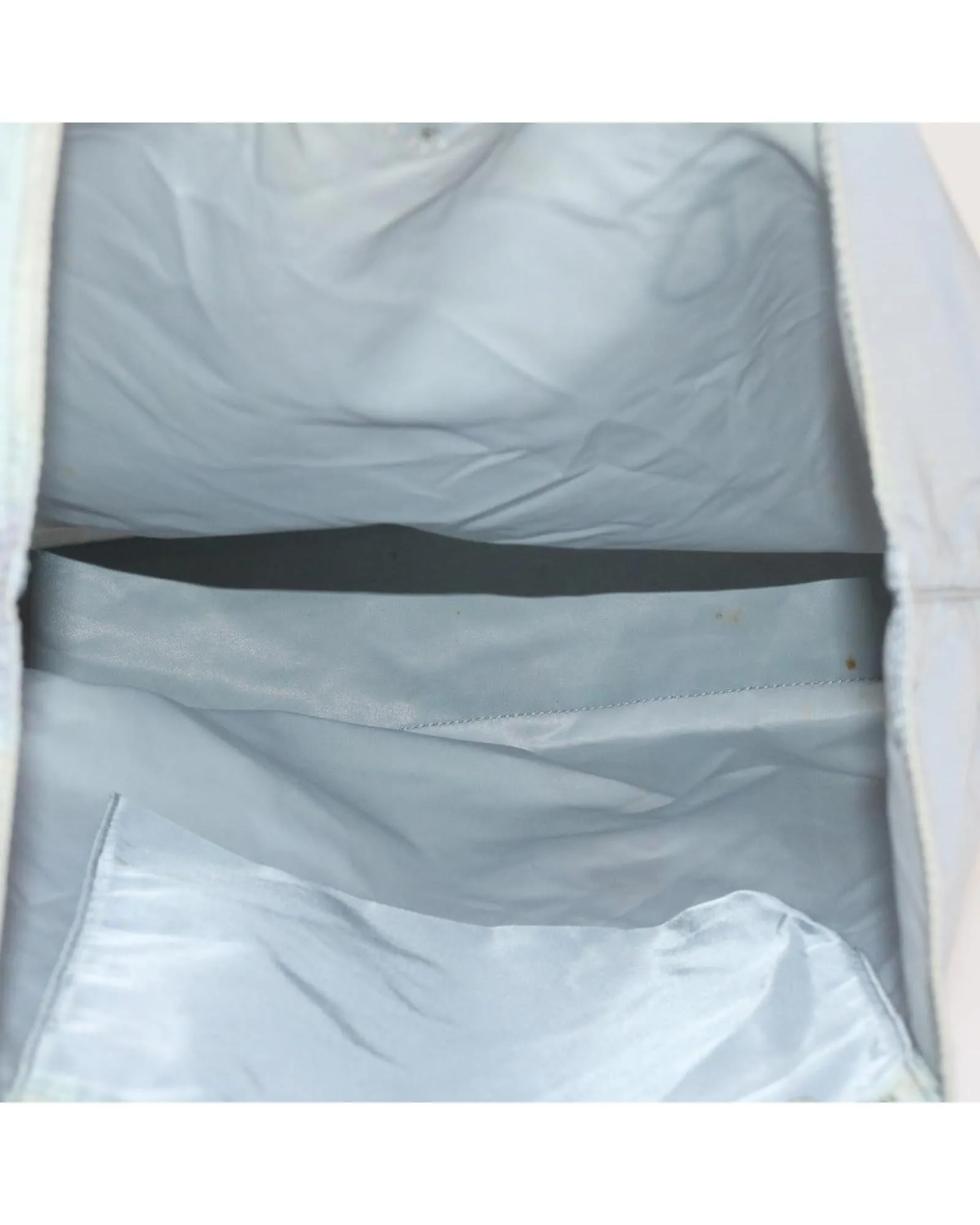 Light Blue Nylon Tote Bag with Accessory - Made in Italy