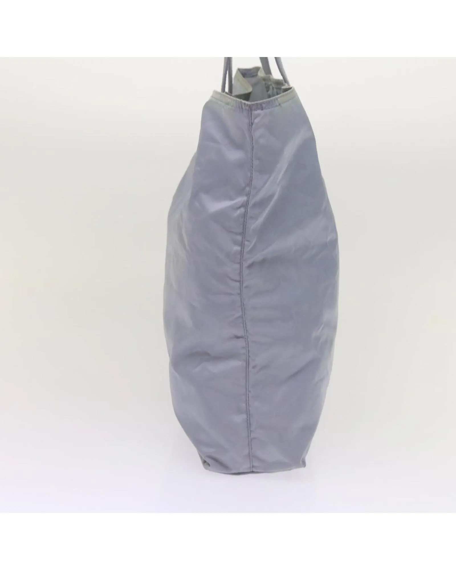 Light Blue Nylon Tote Bag with Accessory - Made in Italy