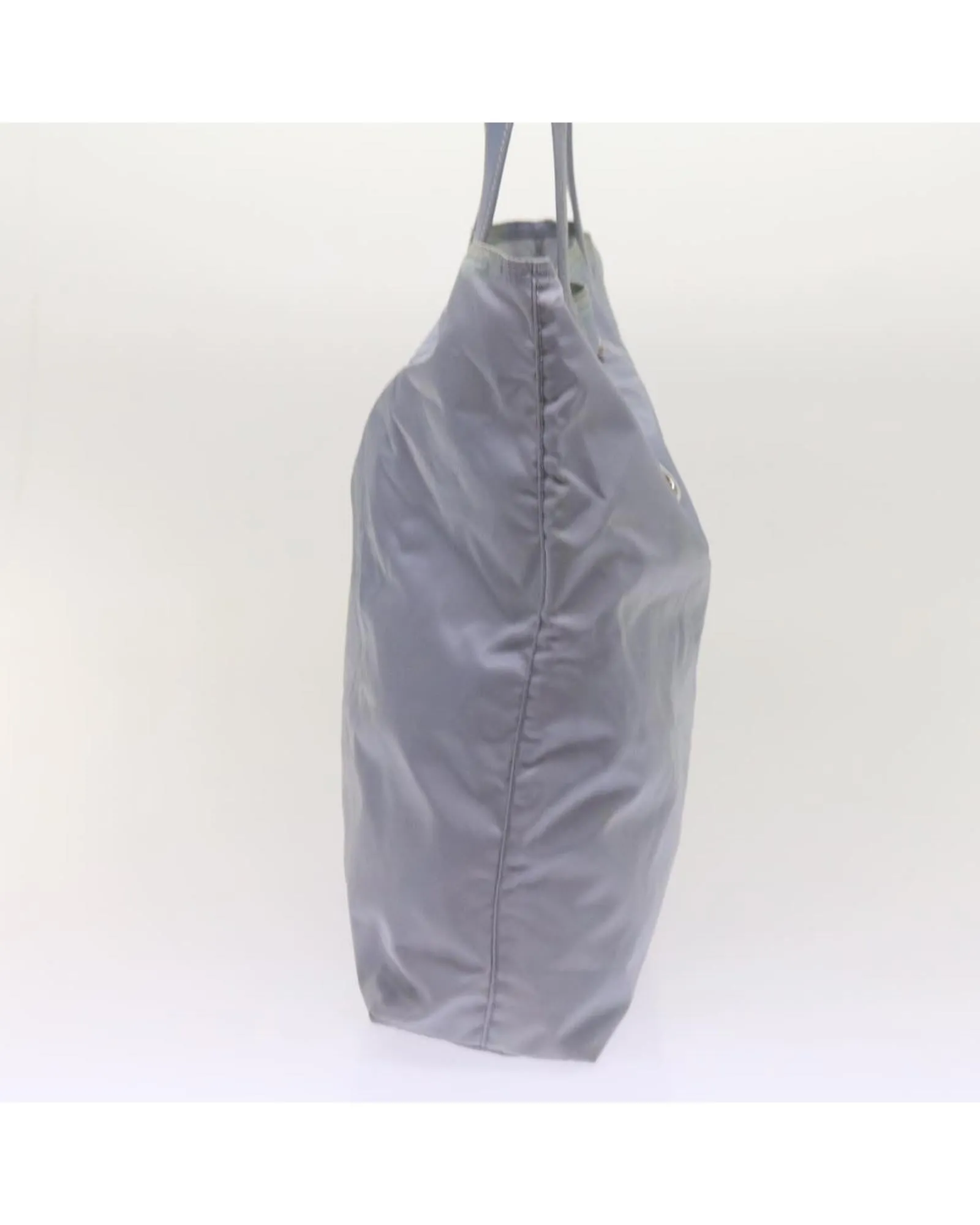 Light Blue Nylon Tote Bag with Accessory - Made in Italy