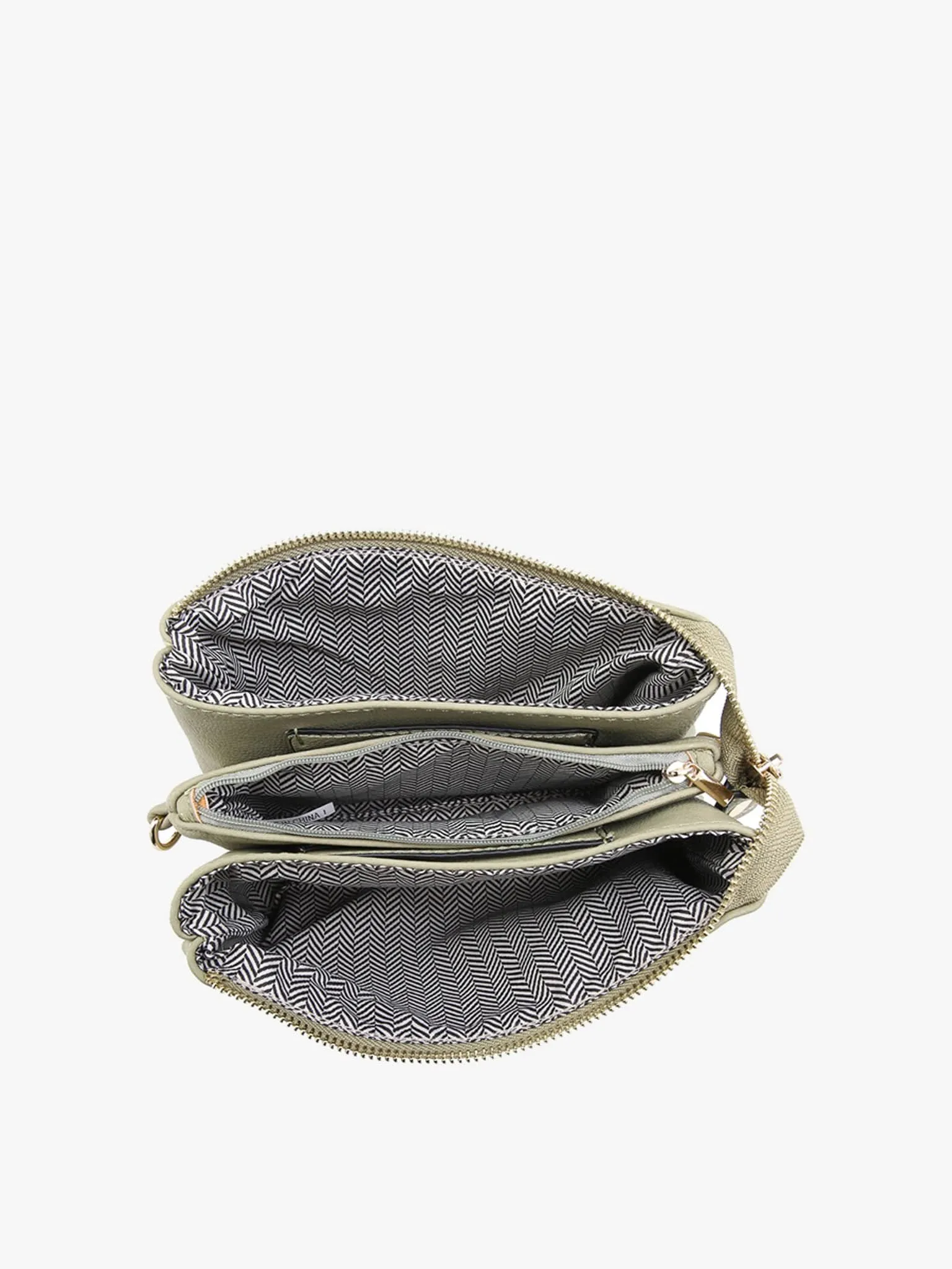 M013ST Riley Straw 3 Compartment Crossbody/Wristlet