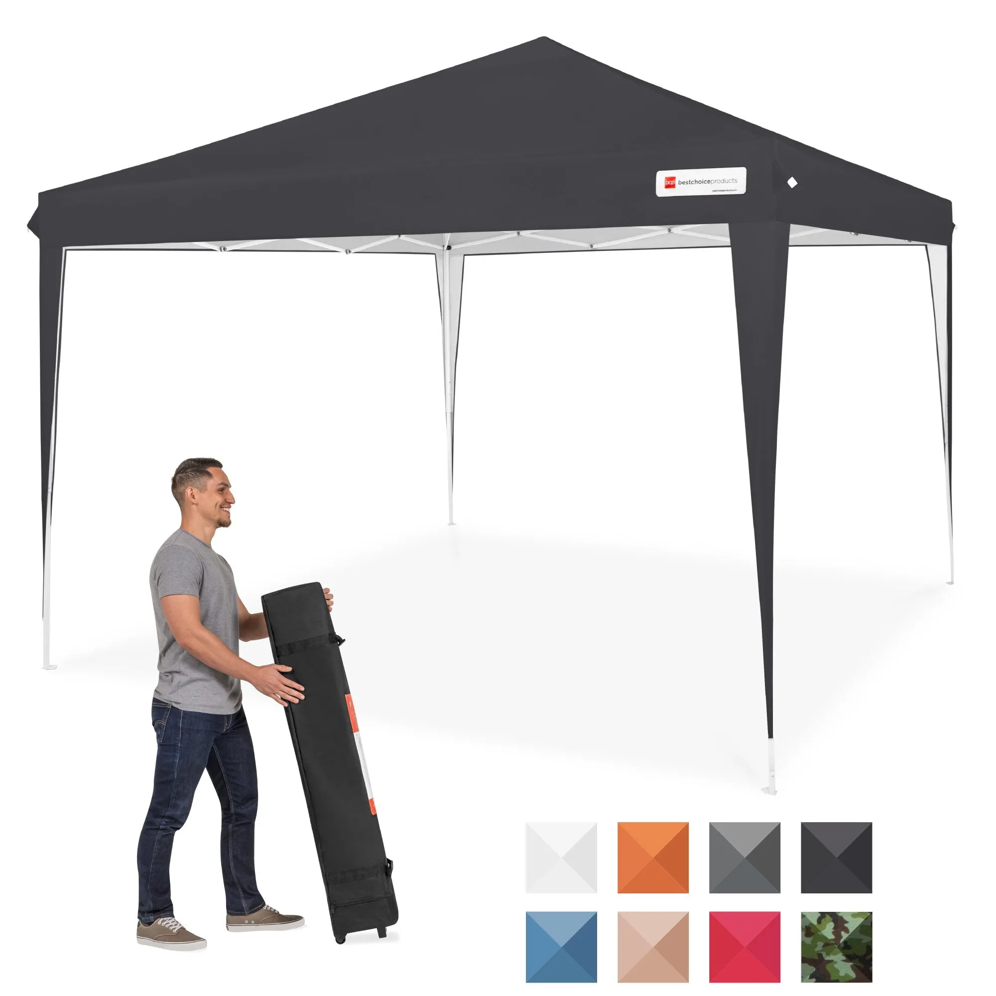 Outdoor Portable Pop Up Canopy Tent w/ Carrying Case, 10x10ft