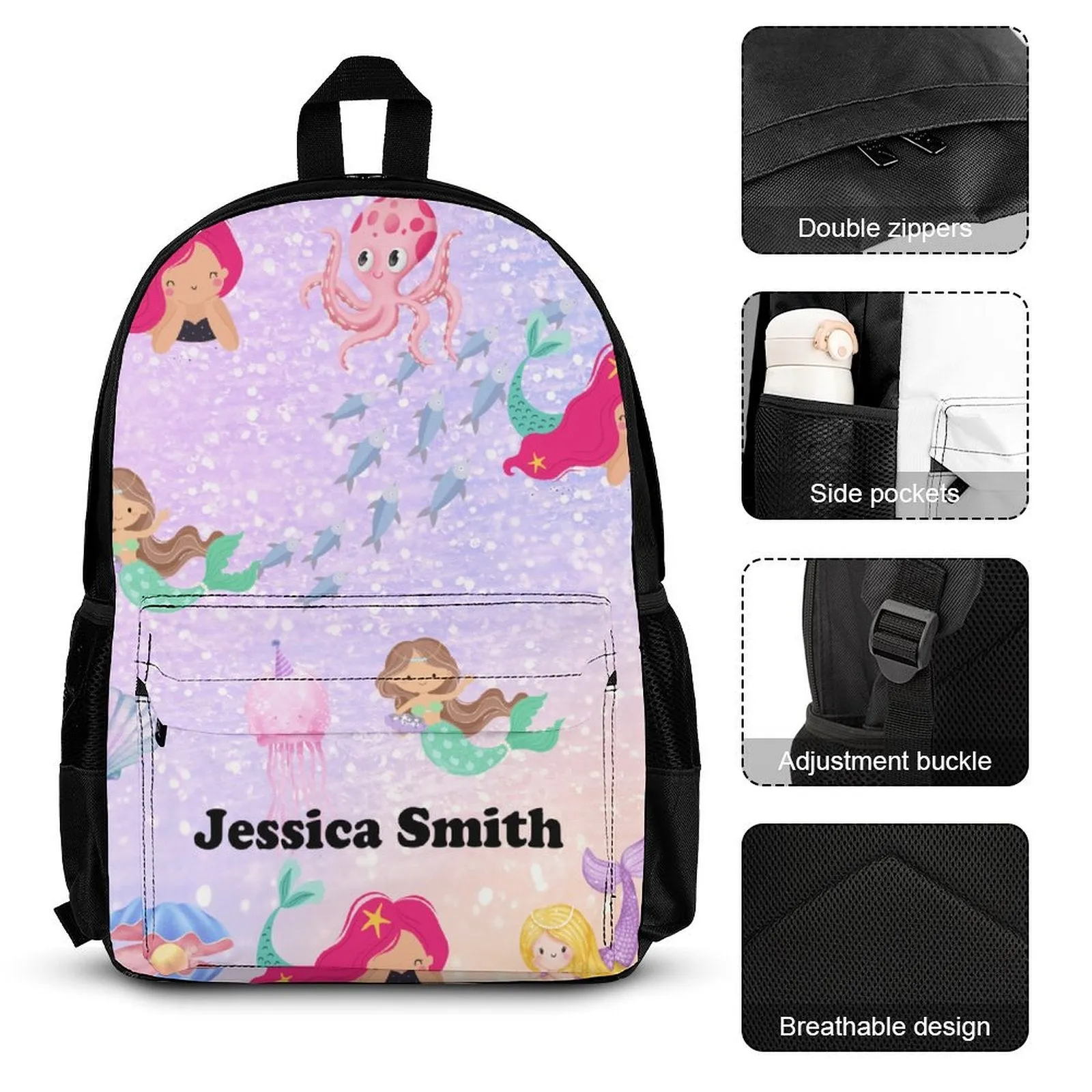 Personalized Design/Name Three Piece Set Combination Backpack Lunch Bag Pencil Bag
