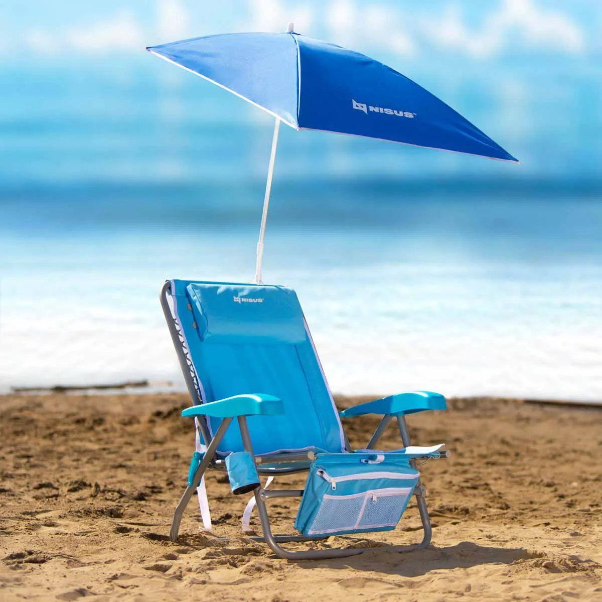 Premium Backpack Beach Chair with Cooler Bag, Set of 2
