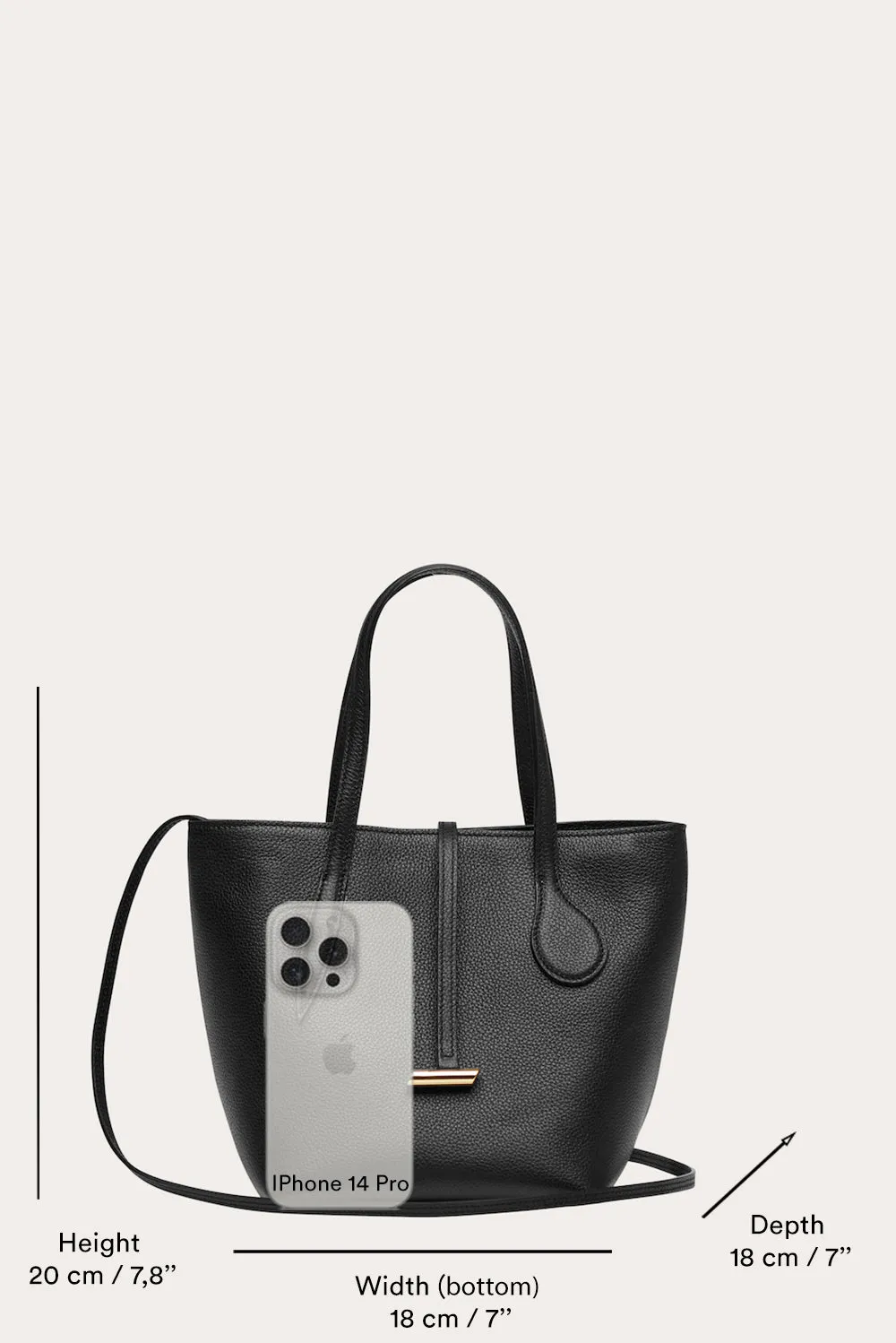 Sprout Tote Mini Dark Brown