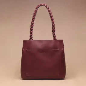 Tas Tote Wanita Silvertote Nathalie Maroon
