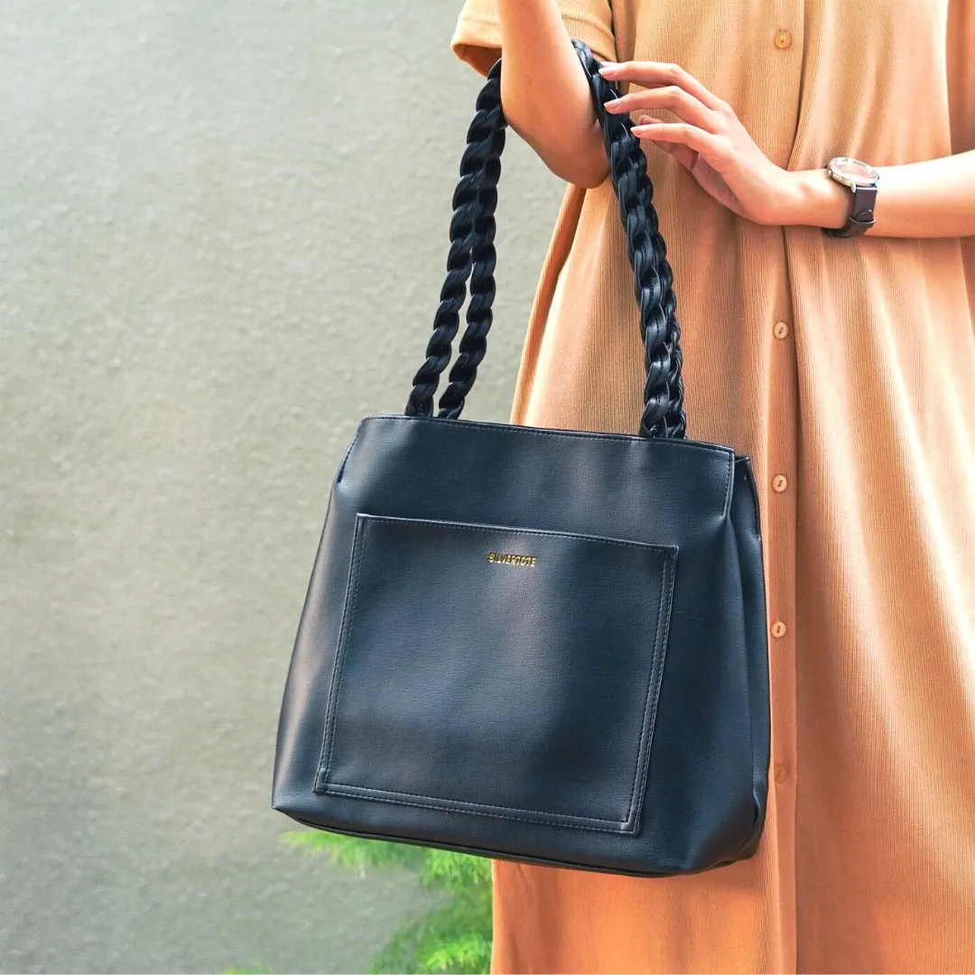 Tas Tote Wanita Silvertote Nathalie Navy