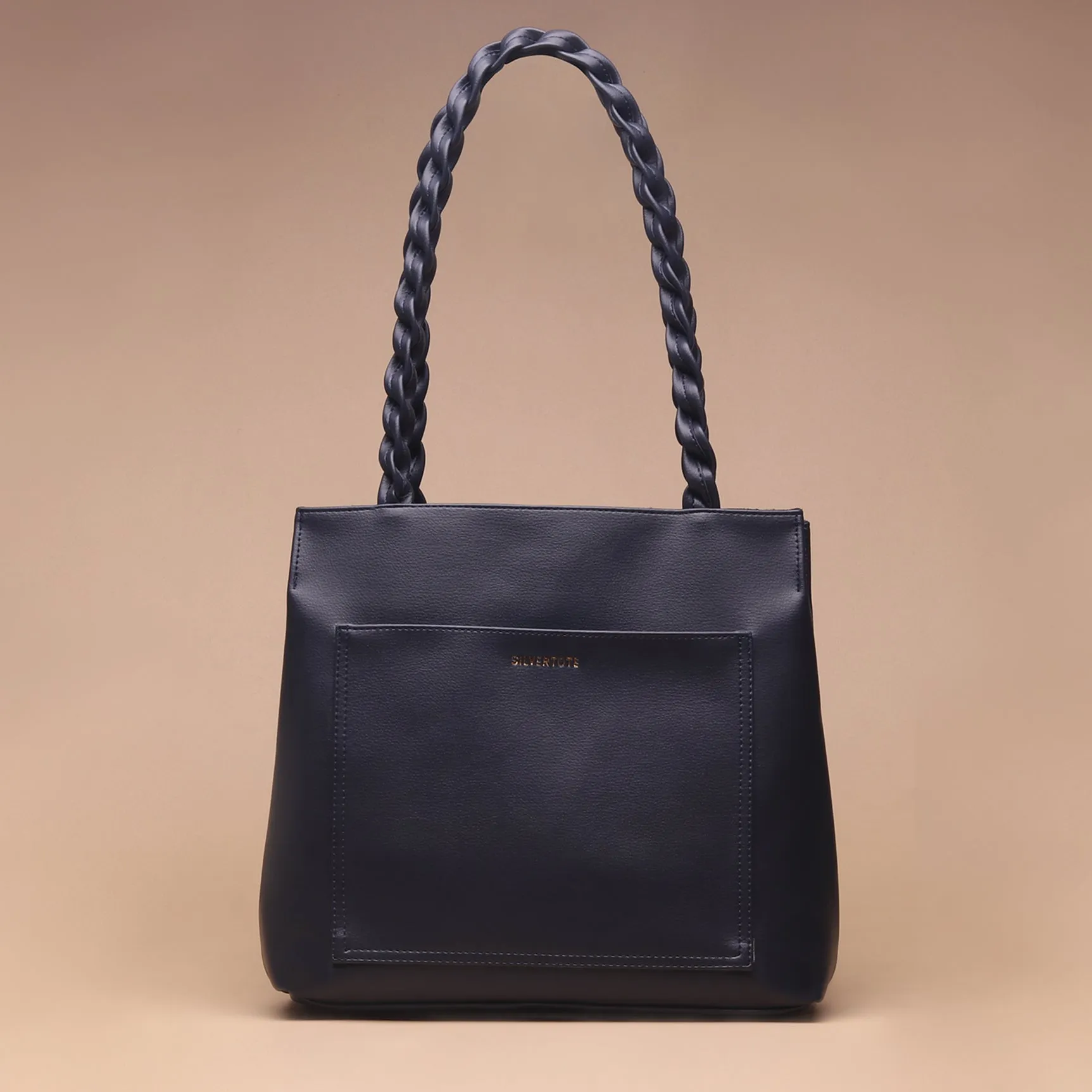 Tas Tote Wanita Silvertote Nathalie Navy
