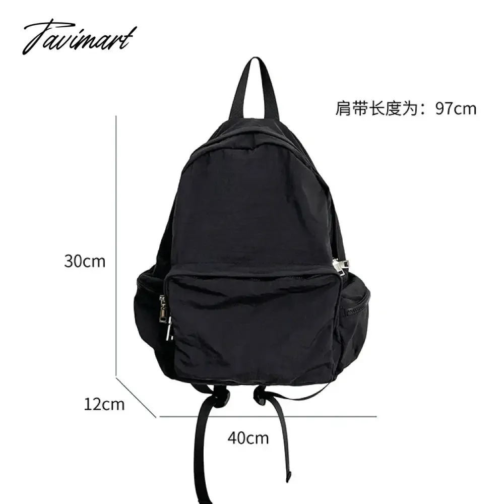 Tavimart Student backpack, female multiple pocket commuting backpack, leisure large capacity travel backpack, South Korea