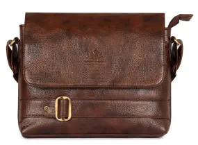 The Clownfish Combo of Apollo Faux Leather 23 cms Sling Bag (Chocolate) &The Clownfish Annex Faux Leather Waist Bag (Copper Brown)