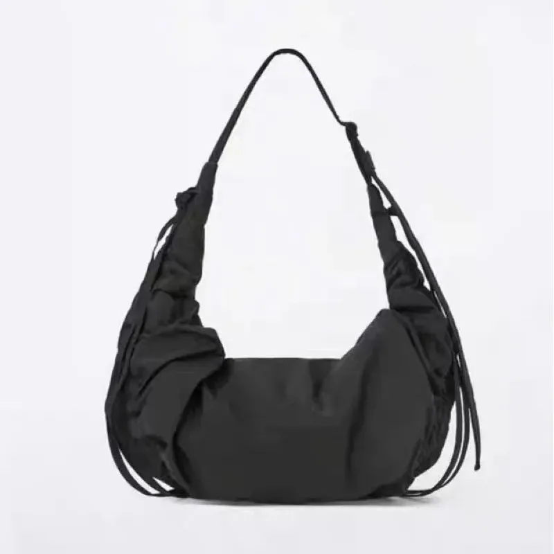 UAKISS  -  New Simple and Casual Solid Color Nylon Large Capacity Women's Dumpling Bag Shoulder Bag for Travel and Commuting