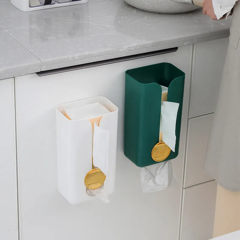 Wall-mounted Tissue Box Creative Garbage Bag Pumping Paper