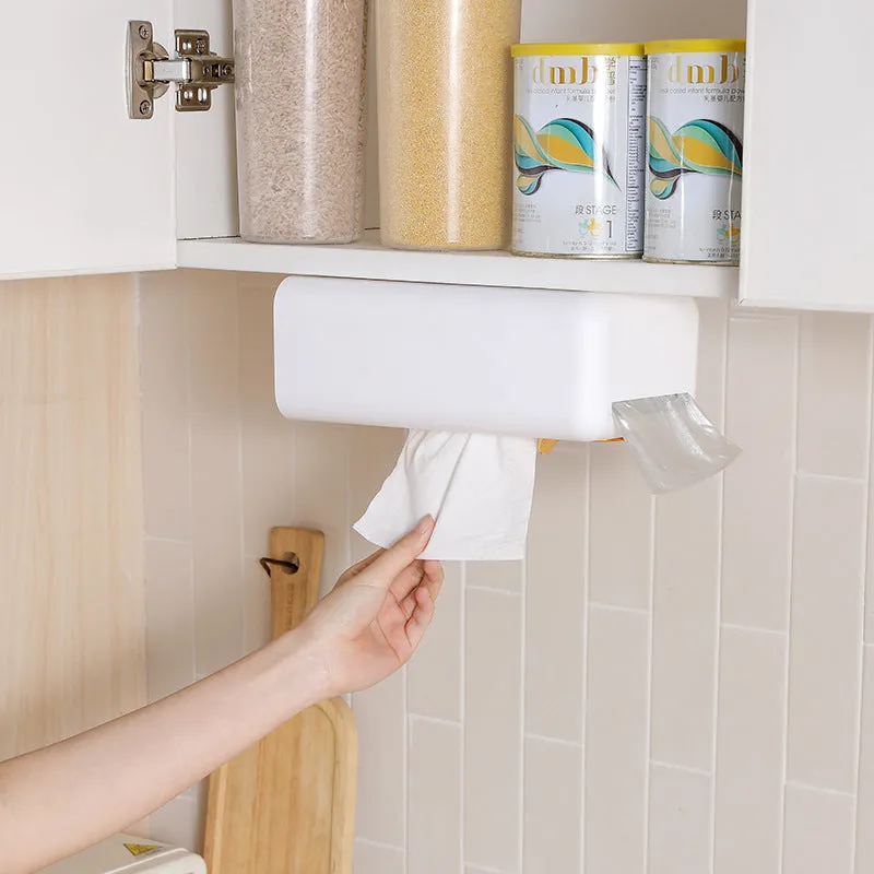 Wall-mounted Tissue Box Creative Garbage Bag Pumping Paper