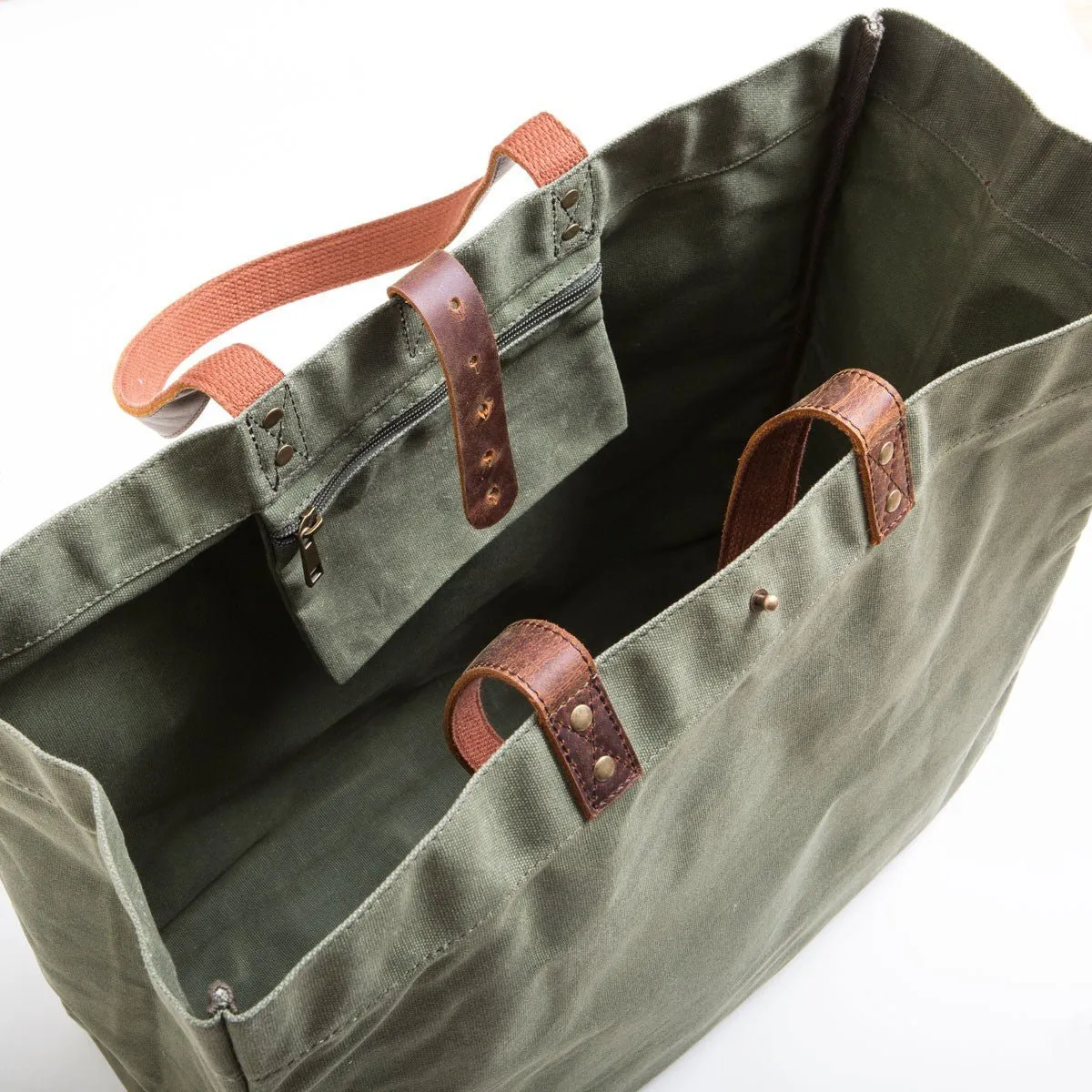 Waxed Canvas Tote Bag