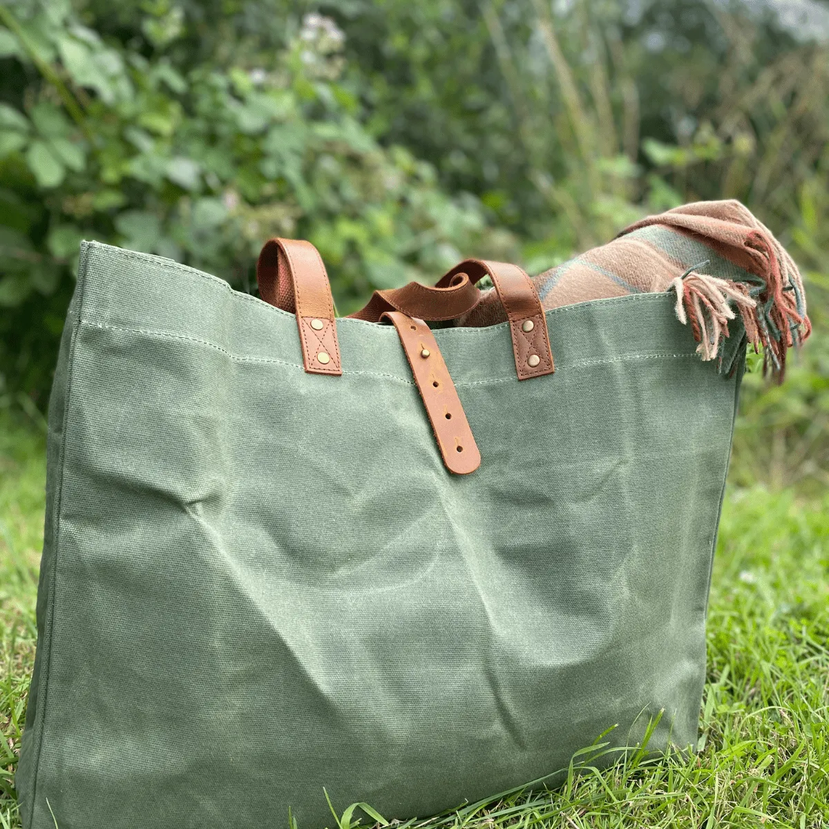 Waxed Canvas Tote Bag