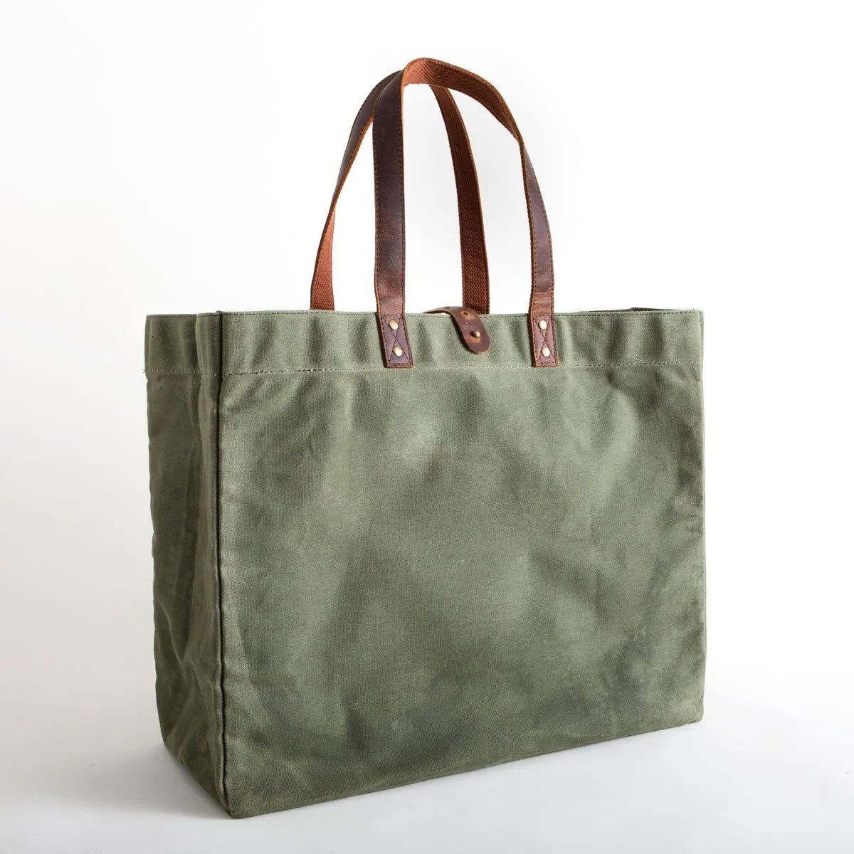 Waxed Canvas Tote Bag